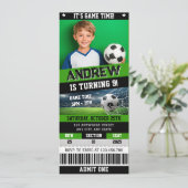 Personal Digital Soccer Ticket Birthday Invitation 招待状 (スタンド正面)