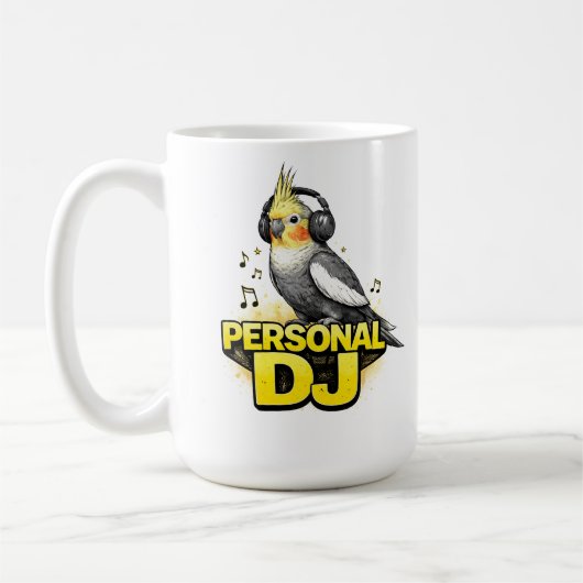 Personal DJ Cockatiel コーヒーマグカップ (左)