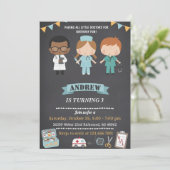 Personal Doctor Kids Medical Birthday Party 招待状 (スタンド正面)