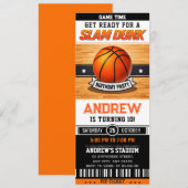 Personal Fast Break Birthday Party 招待状 (正面/裏面)