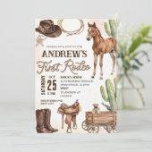 Personal First Rodeo Baby Shower 招待状 (スタンド正面)
