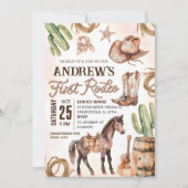 Personal First Rodeo Baby Shower 招待状 (正面)