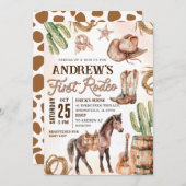 Personal First Rodeo Baby Shower 招待状 (正面/裏面)