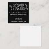 Personal Fitness Trainer Business Cards Unique スクエア名刺 (正面/裏面)