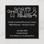 Personal Fitness Trainer Business Cards Unique スクエア名刺 (正面)