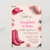 Personal Girl 1st Rodeo Birthday Invitation 招待状 (正面/裏面)