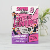 Personal Girls Rock Climbing Birthday Invitation 招待状 (スタンド正面)