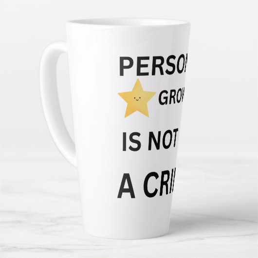 Personal growth is not a crime hat カフェラテマグ (左アングル)
