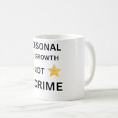 Personal growth is not a crime hat コーヒーマグカップ (正面右)