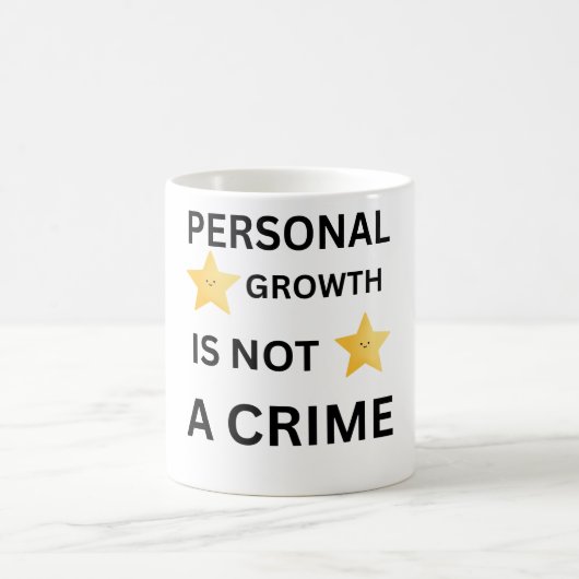 Personal growth is not a crime hat コーヒーマグカップ (中央)