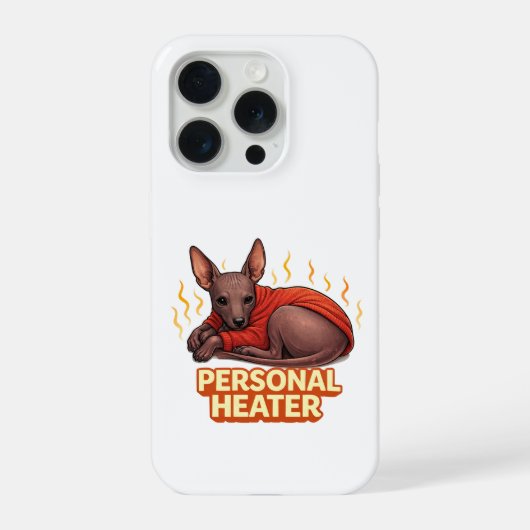 Personal Heater Xoloitzcuintli iPhoneケース (裏面)