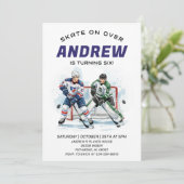 Personal Hockey Theme Birthday Party Invitation 招待状 (スタンド正面)