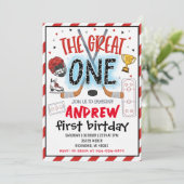 Personal Hockey Theme First Birthday Invitation 招待状 (スタンド正面)