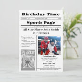 Personal Ice Hockey Birthday Invitation With Photo 招待状 (スタンド正面)