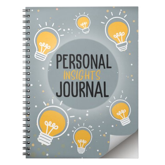 Personal Insights Journal Lightbulb Notebook ノートブック (正面)