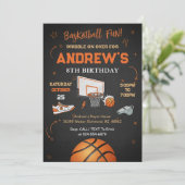 Personal kid Basketball Birthday 招待状 (スタンド正面)