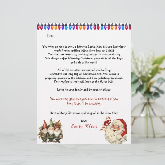 Personal Letter From Santa Claus Lights Elves (スタンド正面)