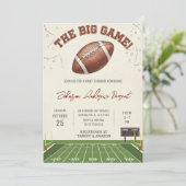 Personal Little Baby Boy Football Baby Shower 招待状 (スタンド正面)