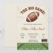 Personal Little Baby Boy Football Baby Shower 招待状 (正面/裏面)