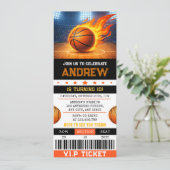 Personal Modern Basketball Ticket Birthday 招待状 (スタンド正面)