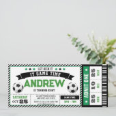 Personal modern boy Soccer Ticket Birthday Party 招待状 (スタンド正面)