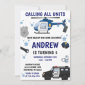 Personal Modern police birthday invitation 招待状 (正面)