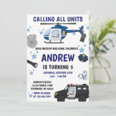 Personal Modern police birthday invitation 招待状 (スタンド正面)