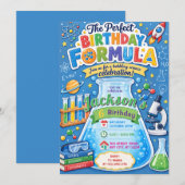 Personal Modern Scientist Birthday party 招待状 (正面/裏面)
