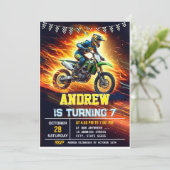 Personal Motocross Dirt Bike Birthday Invitation 招待状 (スタンド正面)
