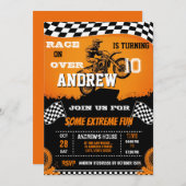 Personal Motocross Dirt Bike for boy Birthday 招待状 (正面/裏面)