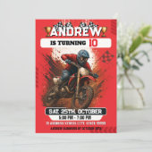 Personal Motocross Dirt Motorbike Birthday any age 招待状 (スタンド正面)