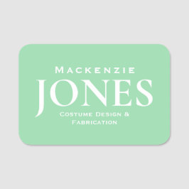 Personal Name Brand Business Logo Modern Green 名札