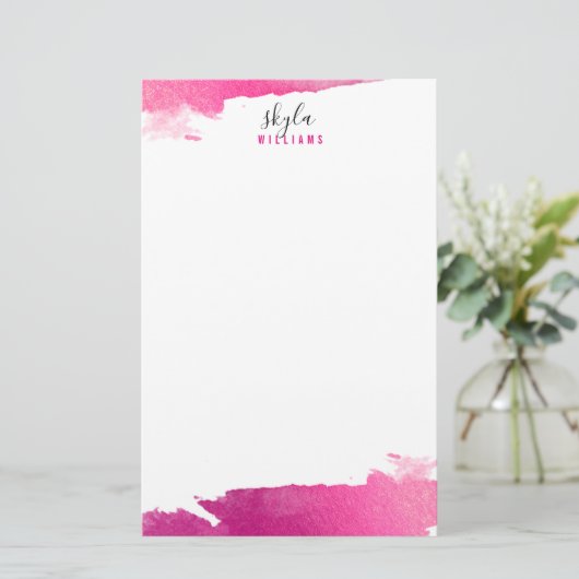 PERSONAL NOTEモダン LUXEフェイク Pink 便箋 (スタンド正面)