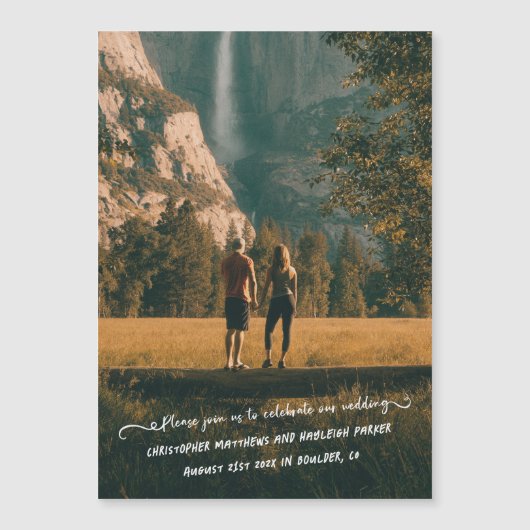 Personal Note写真-Perfect日付マグネットを保存 マグネット招待状 (正面)