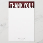 PERSONAL NOTE plainはっきりした block dark red maroon 便箋 (正面)