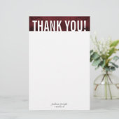 PERSONAL NOTE plainはっきりした block dark red maroon 便箋 (スタンド正面)