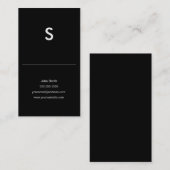 personal or Companyのための明白なモノグラムのイニシャル 名刺 (正面/裏面)