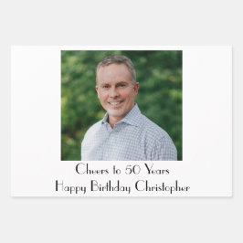 Personal Photo Birthday Party Him ラッピングペーパーシート