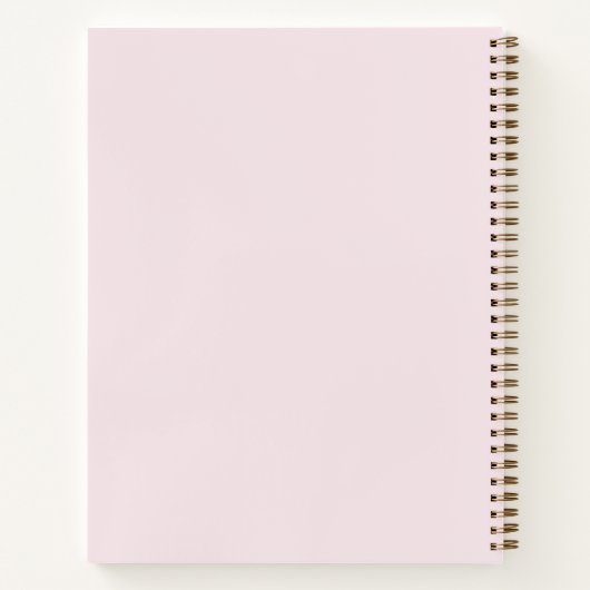 Personal Photo Blush Pink Script Journal ノートブック (裏面)