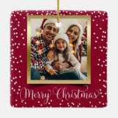 Personal Photo Ceramic Ornament Red Show セラミックオーナメント (裏面)