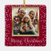 Personal Photo Ceramic Ornament Red Show セラミックオーナメント (正面)