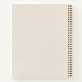 Personal Photo Champagne Beige Script Journal ノートブック (裏面)