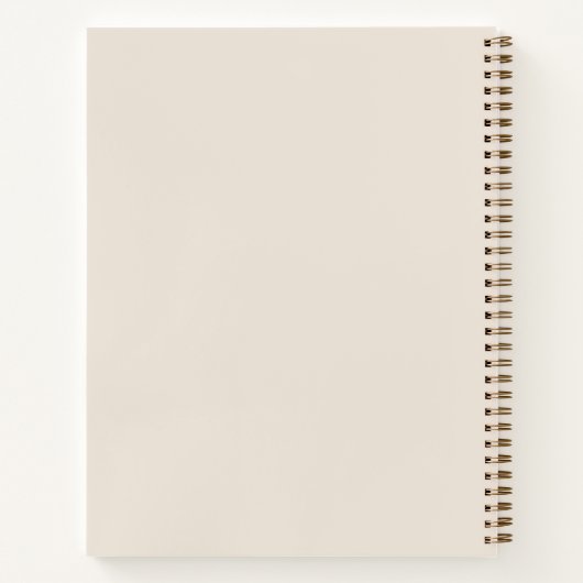 Personal Photo Champagne Beige Script Journal ノートブック (裏面)