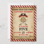 Personal Pirate Birthday Party Invitation Card 招待状 (正面)