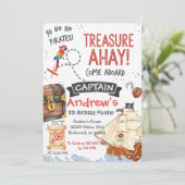 Personal Pirate Birthday Party Invitation Card 招待状 (スタンド正面)