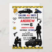 Personal Police Special Forces Birthday party 招待状 (正面/裏面)