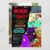 Personal Rock登山とフォト誕生日 招待状 (正面/裏面)