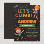 Personal Rock Climbing Birthday 招待状 (正面/裏面)