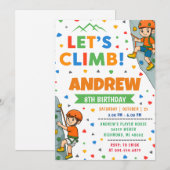 Personal Rock Climbing Birthday 招待状 (正面/裏面)