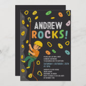 Personal Rock Climbing Birthday Party 招待状 (正面/裏面)